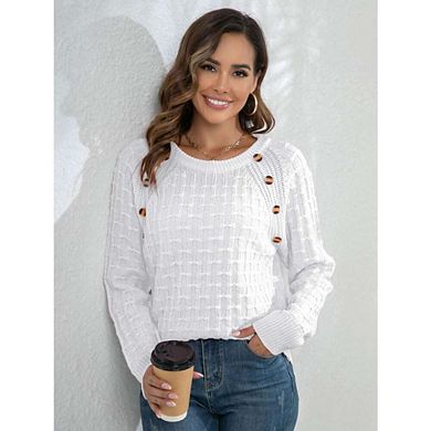 Womens Fall Long Sleeve Casual Crew Neck Dressy Shirt Blouses Pullover Sweaters