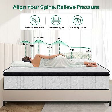 14 in Supportive Innerspring Mattress with Memory Foam Breathable Cover