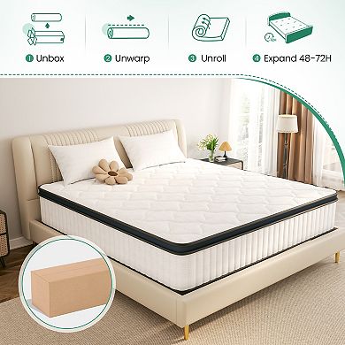 14 in Supportive Innerspring Mattress with Memory Foam Breathable Cover