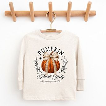 Coquette Pumpkin Patch Girly - Youth Long Sleeve Graphic T-Shirt