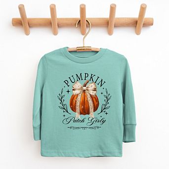 Coquette Pumpkin Patch Girly - Youth Long Sleeve Graphic T-Shirt