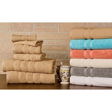 Bibb Home 6 Piece Towel Set