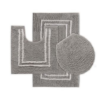 St Mary's Tufted 3 pc Cotton Bath Rug Set with Lid