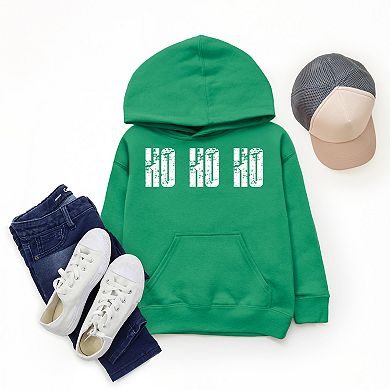 Ho Ho Ho Block Distressed - Youth Graphic Hoodie