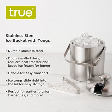 Stainless Steel Ice Bucket with Tongs by True