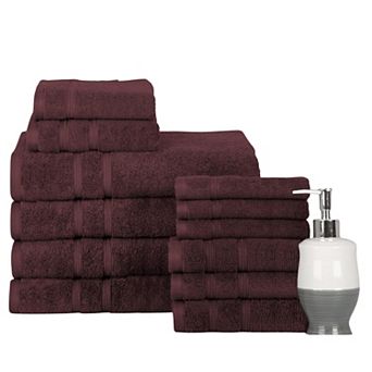 Bibb Home 12 pc Zero Twist Towel Set