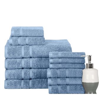 Bibb Home 12 pc Zero Twist Towel Set