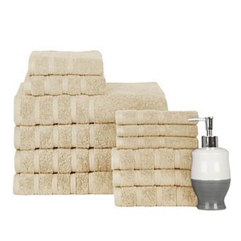 Bibb Home 12 pc Zero Twist Towel Set
