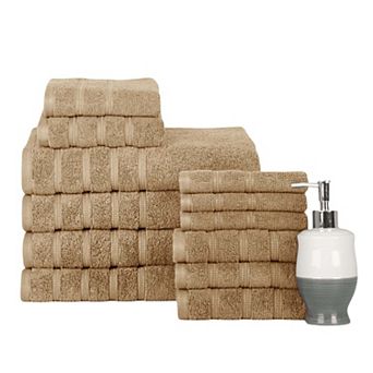 Bibb Home 12 pc Zero Twist Towel Set