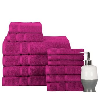 Bibb Home 12 pc Zero Twist Towel Set