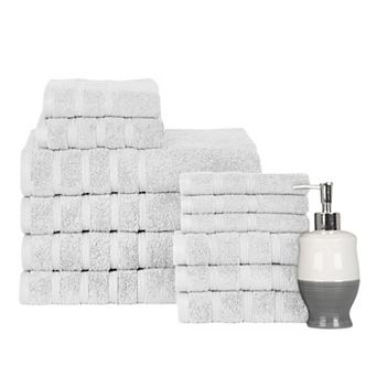 Bibb Home 12 pc Zero Twist Towel Set