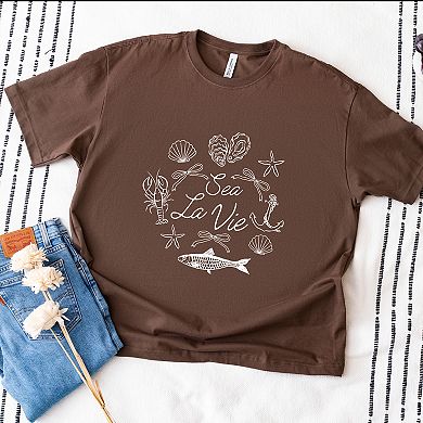 Sea La Vie Collage - Women's Heavyweight Graphic T-Shirt