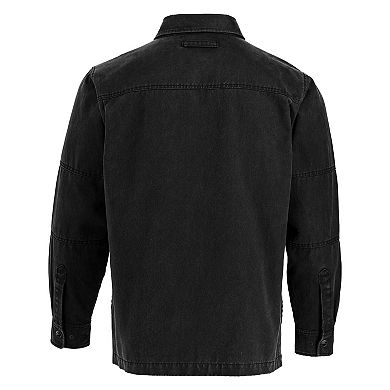 Men's Sueded Shirt Jacket with Snaps