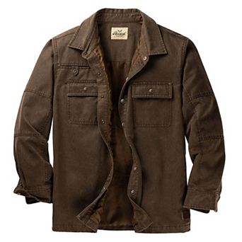 Men's Sueded Shirt Jacket with Snaps