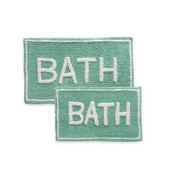 ST Mary’s 2 pc 100% Cotton Tufted Bath Rug Set with Latex Backing