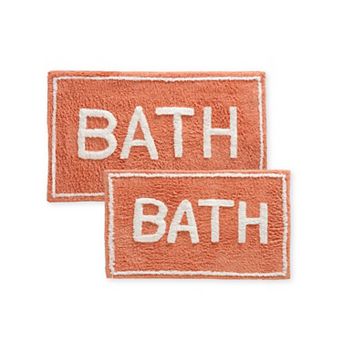 ST Mary’s 2 pc 100% Cotton Tufted Bath Rug Set with Latex Backing