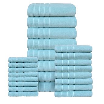 Bibb Home 24 pc Zero Twist Towel Set