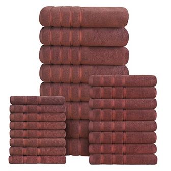 Bibb Home 24 pc Zero Twist Towel Set