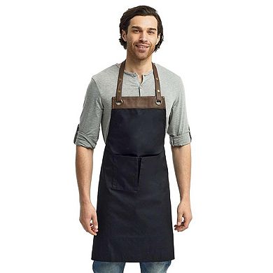Artisan Collection by Reprime Espresso Bib Apron with Pocket
