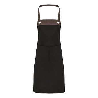 Artisan Collection by Reprime Espresso Bib Apron with Pocket
