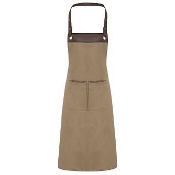 Artisan Collection by Reprime Espresso Bib Apron with Pocket
