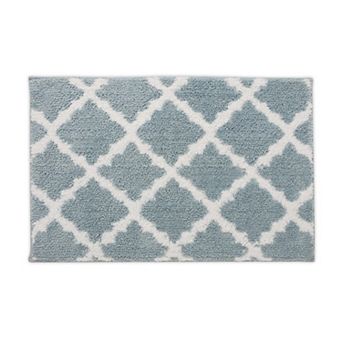 Bibb Home 1-2 Pack Trellis Micro Shag Bath Rugs