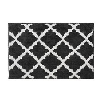 Bibb Home 1-2 Pack Trellis Micro Shag Bath Rugs