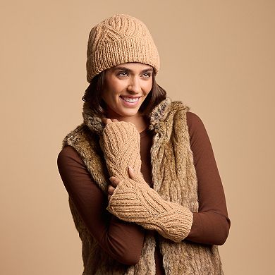 Feelgoodz Women’s Artisan Hand-Knit Vienna Winter Wool Half Mitten