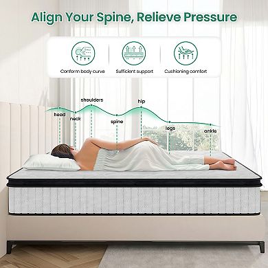 12in Supportive Innerspring Mattress with Memory Foam Breathable Cover