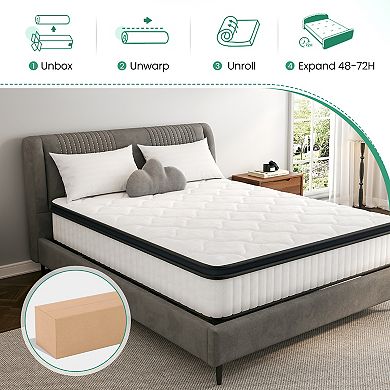 12in Supportive Innerspring Mattress with Memory Foam Breathable Cover