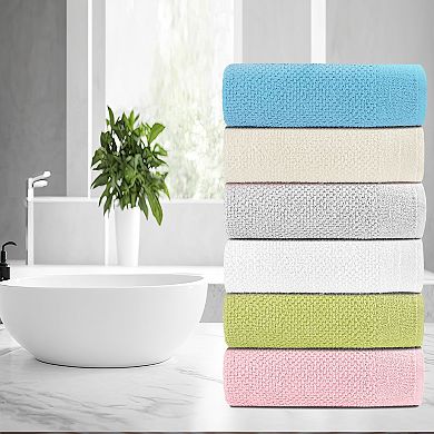 Dan River 6 Piece Popcorn Cotton Bath Towel Set
