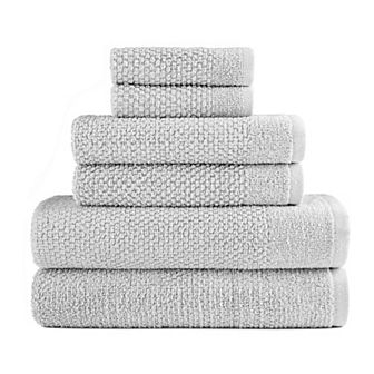 Dan River 6 pc Popcorn Cotton Bath Towel Set