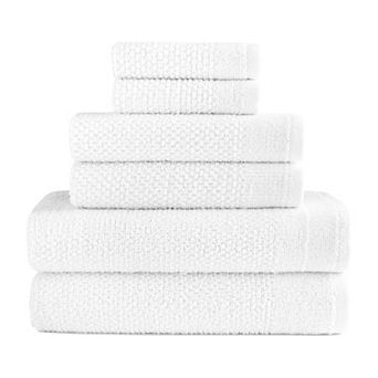 Dan River 6 pc Popcorn Cotton Bath Towel Set
