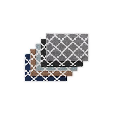 Bibb Home 1-2 Pack Trellis Micro Shag Bath Rugs