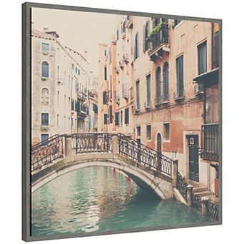 Sylvie Wandering The Streets of Venice Framed Canvas by Laura Evans