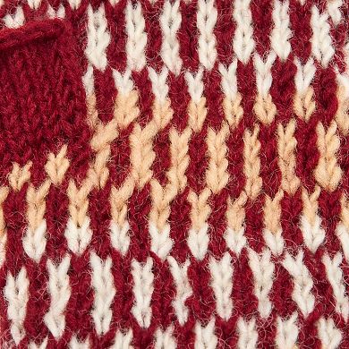 Feelgoodz Women’s Artisan Hand-Knit Adirondack Winter Wool Half Mitten