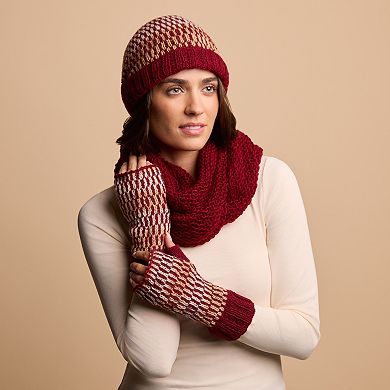 Feelgoodz Women’s Artisan Hand-Knit Adirondack Winter Wool Half Mitten