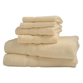 Bibb Home 6 pc Zero Twist Towel Set
