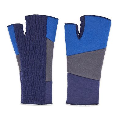 Feelgoodz Women’s Artisan Crafted Fleece Lined Color Block Fingerless Gloves