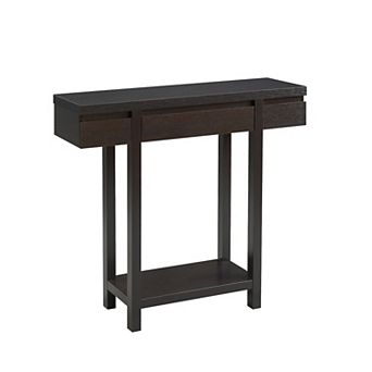 GOMYHOME Entryway Console Table with Drawer and Shelf, Narrow Hallway Storage, Wood Frame