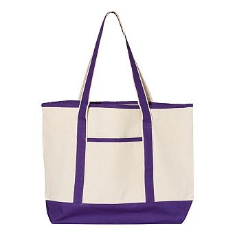 Q-Tees 34.6L Large Canvas Deluxe Tote