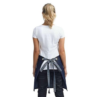 Artisan Collection by Reprime Domain Contrast Denim Waist Apron with Pocket
