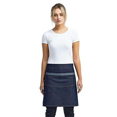 Artisan Collection by Reprime Domain Contrast Denim Waist Apron with Pocket