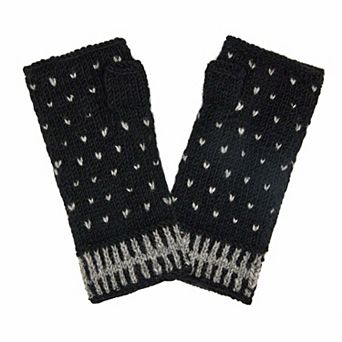 Feelgoodz Women’s Artisan Hand-Knit Appalachian Winter Wool Half Mitten