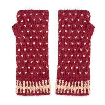 Feelgoodz Women’s Artisan Hand-Knit Appalachian Winter Wool Half Mitten