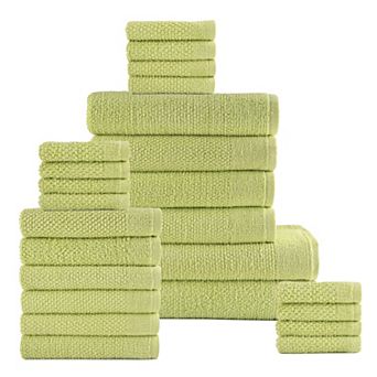 Dan River 24 pc Popcorn Cotton Bath Towel Set