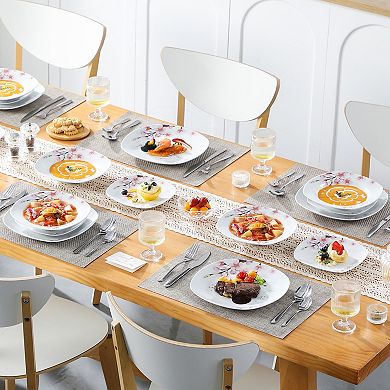 18-piece Porcelain Dinnerware Set, for 6, incl. Dinner, Dessert, Soup Plates