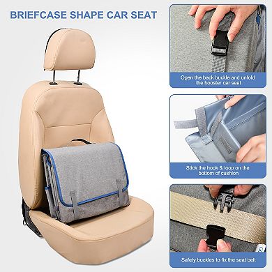 GOOPAWS Briefcase Shape Dog Booster Car Seat