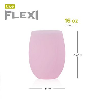 Flexi Assorted Colors Aerating Silicone Cups, Set of 4 by True