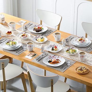 20-piece Porcelain Dinnerware Set, for 4, incl. Dinner, Dessert Plates, Bowls, Mugs, Egg cups